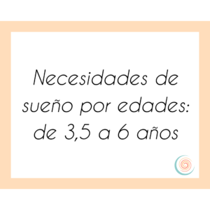sueño de 3,5 a 6 años